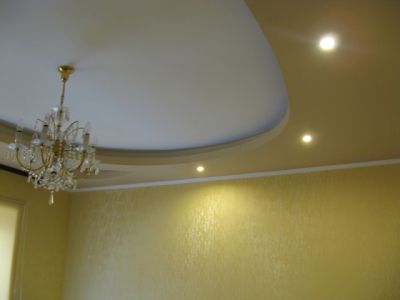 Дизайн двухуровневого потолка из гипсокартона